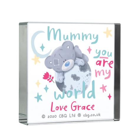 Personalised You Are My World Me to You Large Crystal Block £16.99